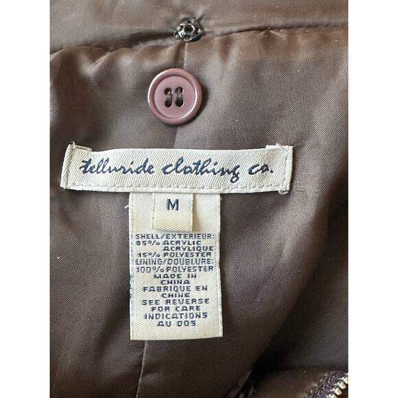 Telluride Clothing Co Faux Fur Brown Zip Front Vest Women’s Medium - Picture 5 of 5